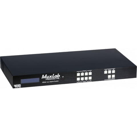 MuxLab HDMI 4X4 Matrix Switch, 4K/60