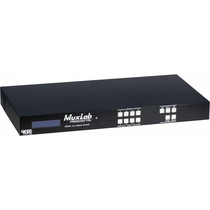 MuxLab HDMI 4X4 Matrix Switch, 4K/60