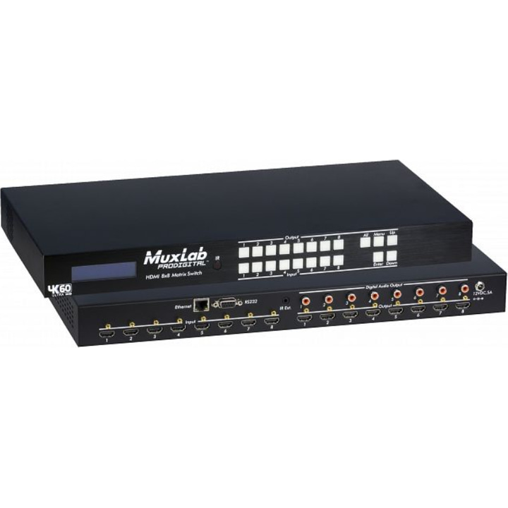 MuxLab HDMI 8X8 Matrix Switch, 4K/60