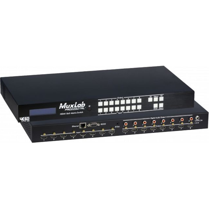 MuxLab HDMI 8X8 Matrix Switch, 4K/60