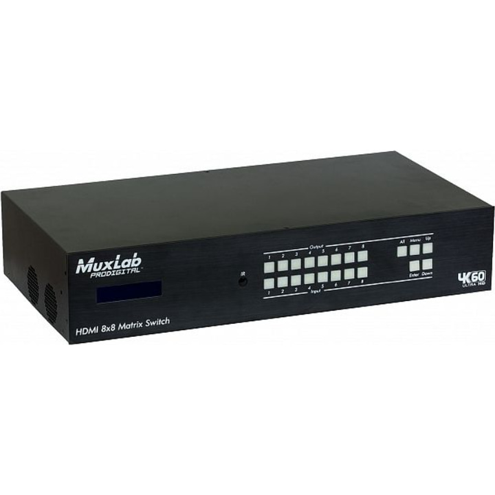 MuxLab HDMI 8X8 Matrix Switch, HDBT, 4K/60