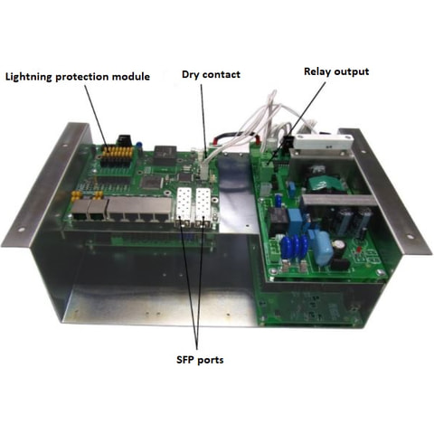 Ethernet switch TFortis PSW-2G6F+UPS-Box