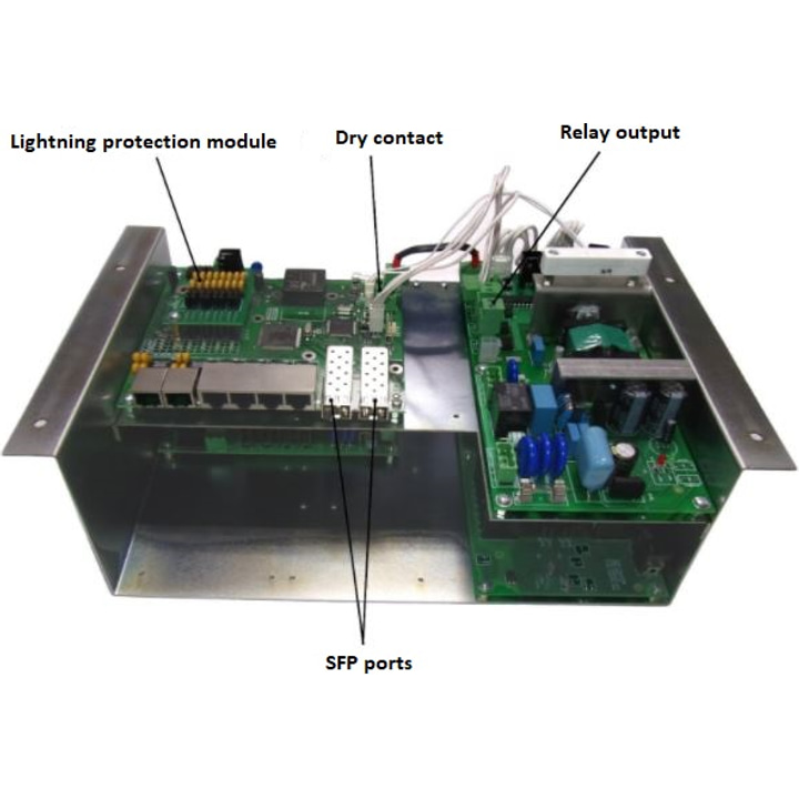 Ethernet switch TFortis PSW-2G6F+UPS-Box