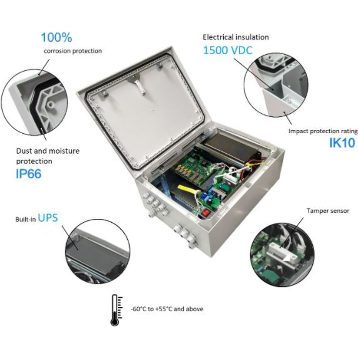 Ethernet switch TFortis PSW-2G6F+UPS-Box